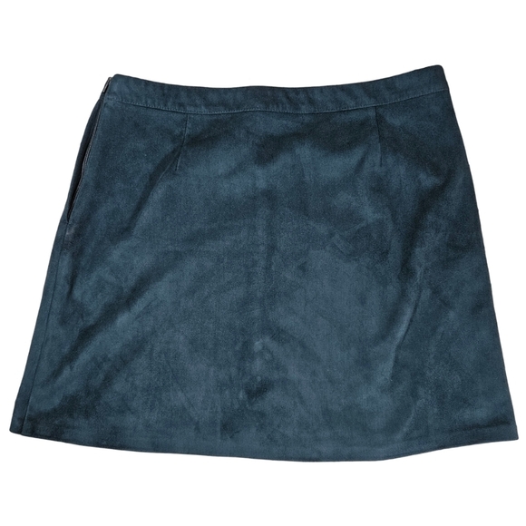 Primark Faux Sued Mini Skirt, US Size 10, Dark Teal - Picture 7 of 10
